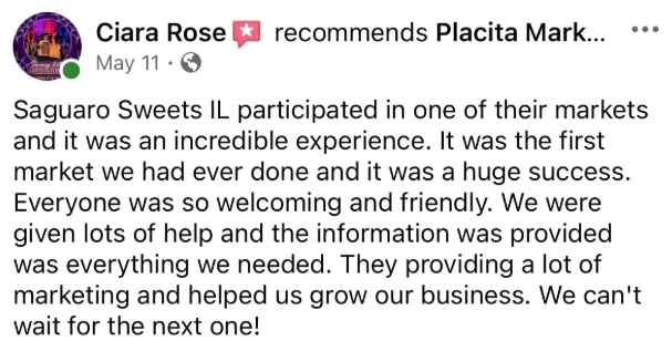 Placita Market Vendor Testimonial Saguaro Sweets Placita Market Vendor Testimonial Saguaro Sweets